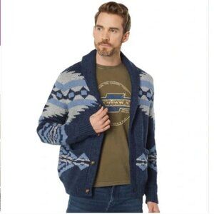This is a Lucky Brand Southwester   New Lucky Brand Legacy Print Shawl Cardigan